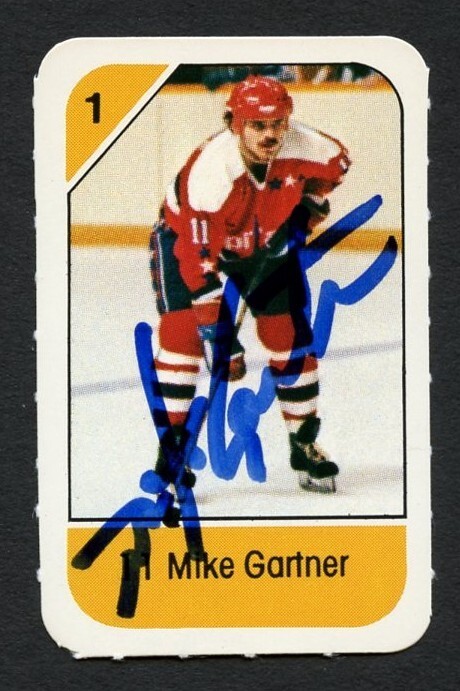 Mike Gartner signed autograph auto 1982-83 Post Cereal NHL Hockey Card
