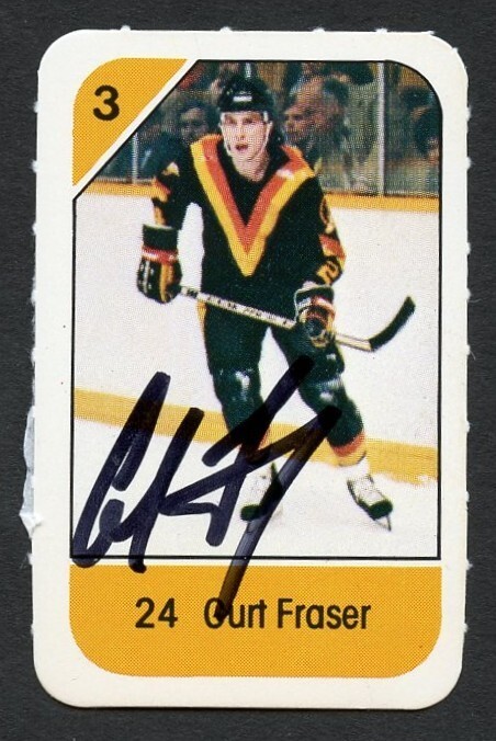 Curt Fraser signed autograph auto 1982-83 Post Cereal NHL Hockey Card