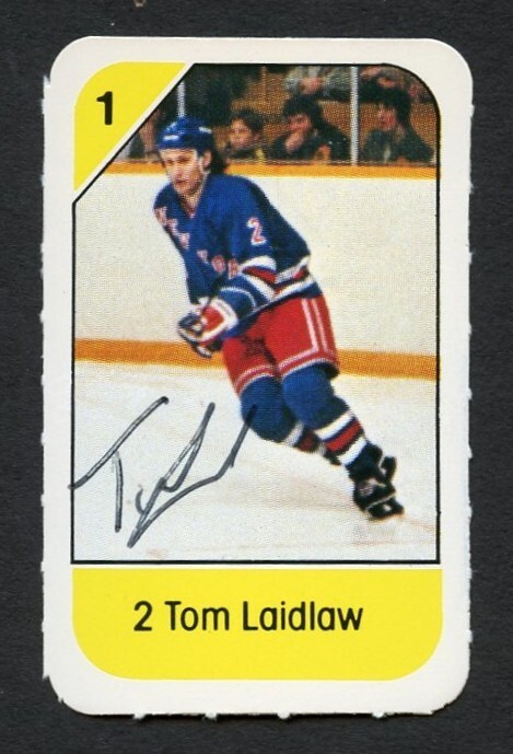 Tom Laidlaw signed autograph auto 1982-83 Post Cereal NHL Hockey Card