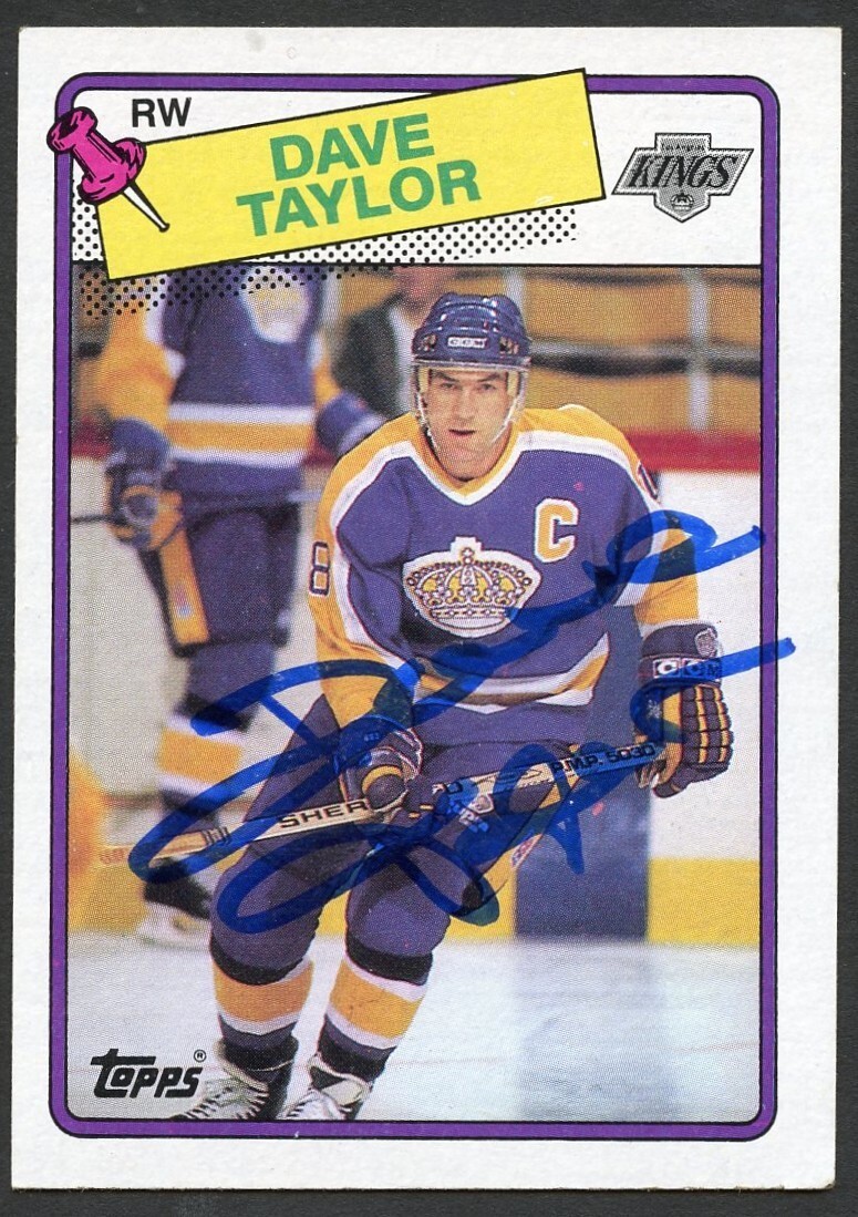 Dave Taylor #46 signed autograph auto 1988-89 Topps Hockey Trading Card