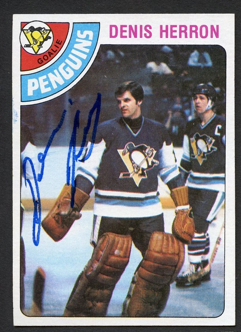 Denis Herron #172 signed autograph auto 1978-79 Topps Hockey Trading Card