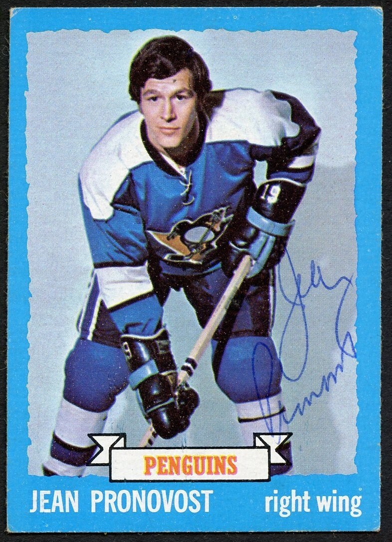 Jean Pronovost #11 signed autograph 1973-74 Topps Hockey Trading Card