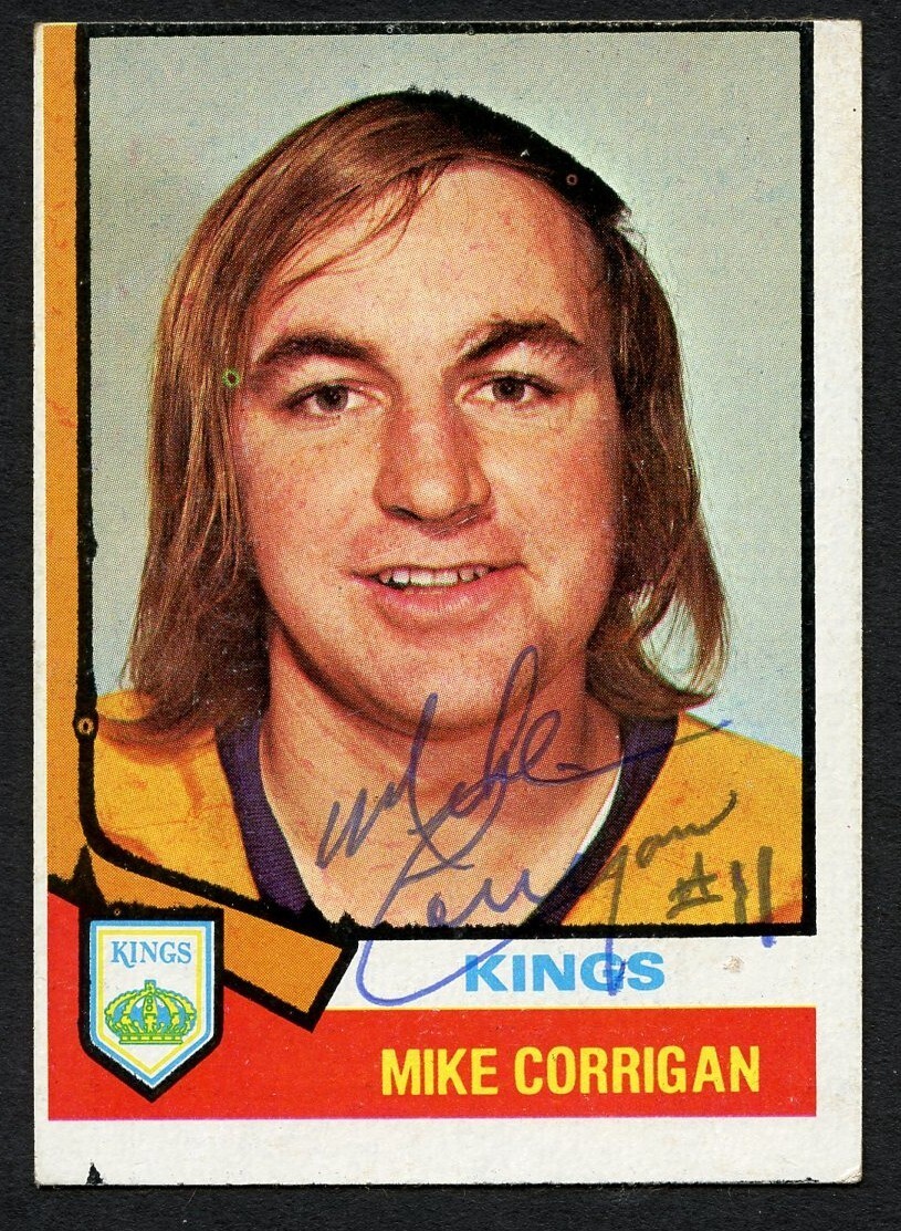 Mike Corrigan #37 signed autograph 1974-75 Topps Hockey Trading Card