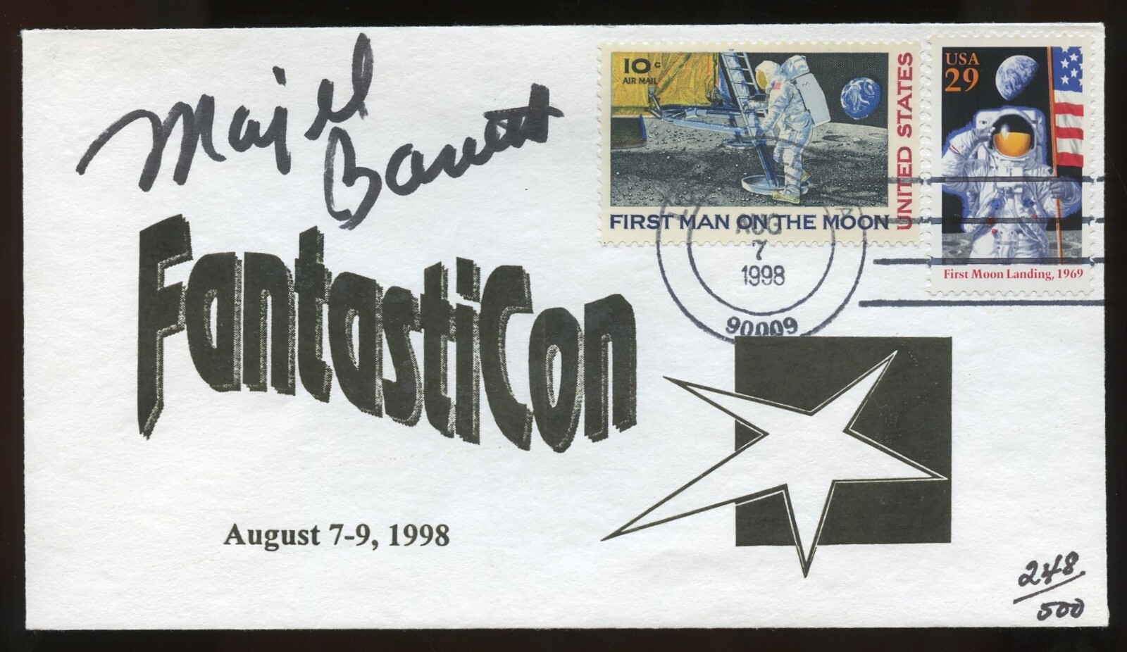 Majel Barrett d2008 signed autograph Postal Cover 