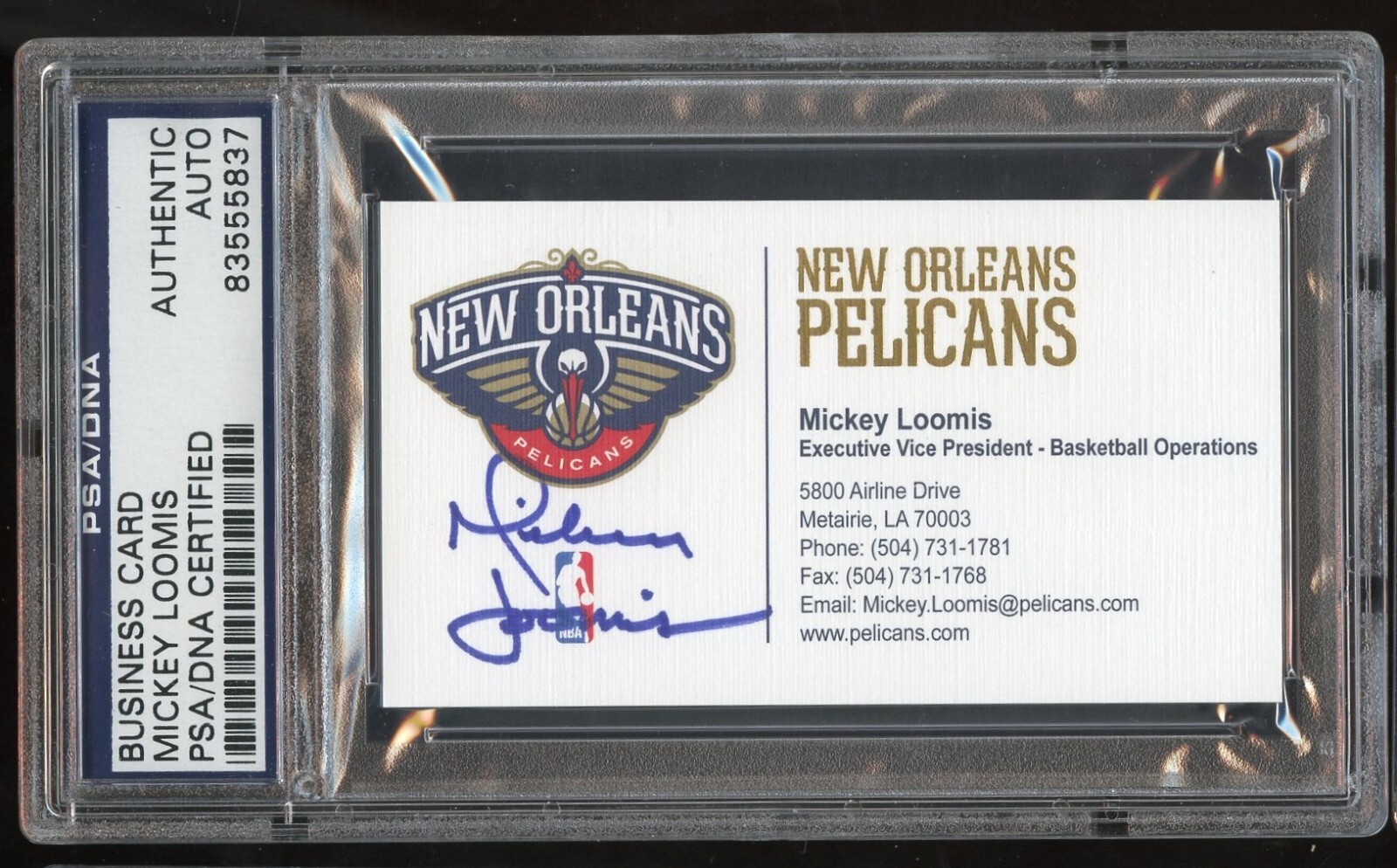 Mickey Loomis signed autograph auto GM New Orleans Saints PSA Slabbed