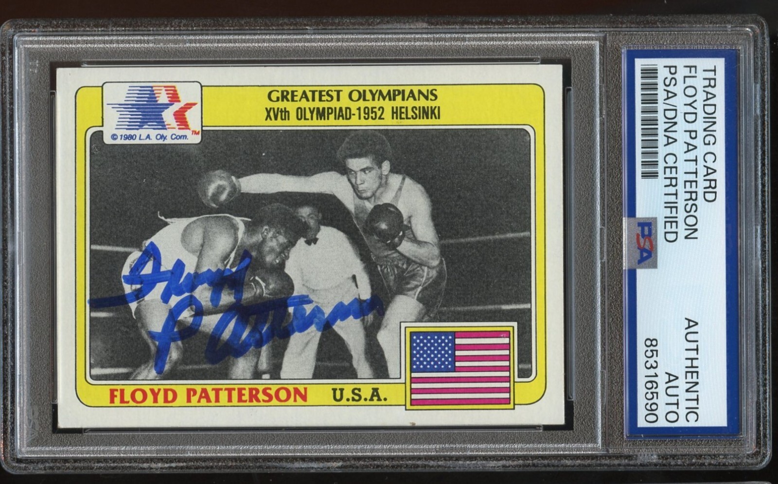Floyd Patterson #77 signed autograph auto 1983 Topps Greatest Olympians Card PSA