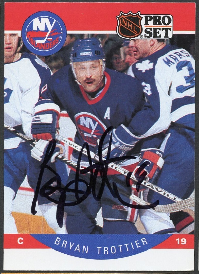 Bryan Trottier #192 signed autograph auto 1990-91 Pro Set Card Hockey Card