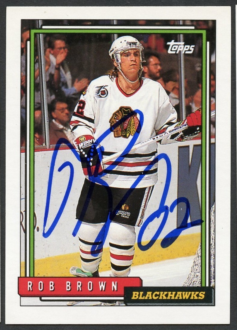 Rob Brown #72 signed autograph auto 1992-93 Topps Hockey Trading Card