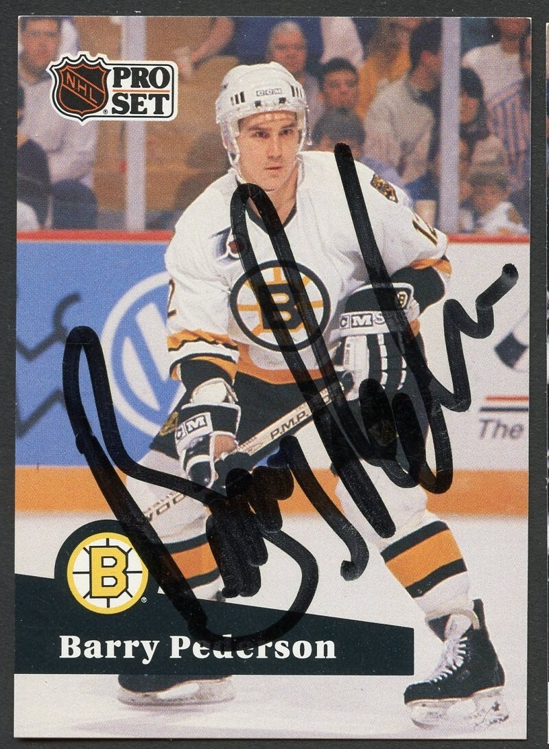 Barry Pederson #351 signed autograph auto 1991-92 Pro Set Hockey Trading Card