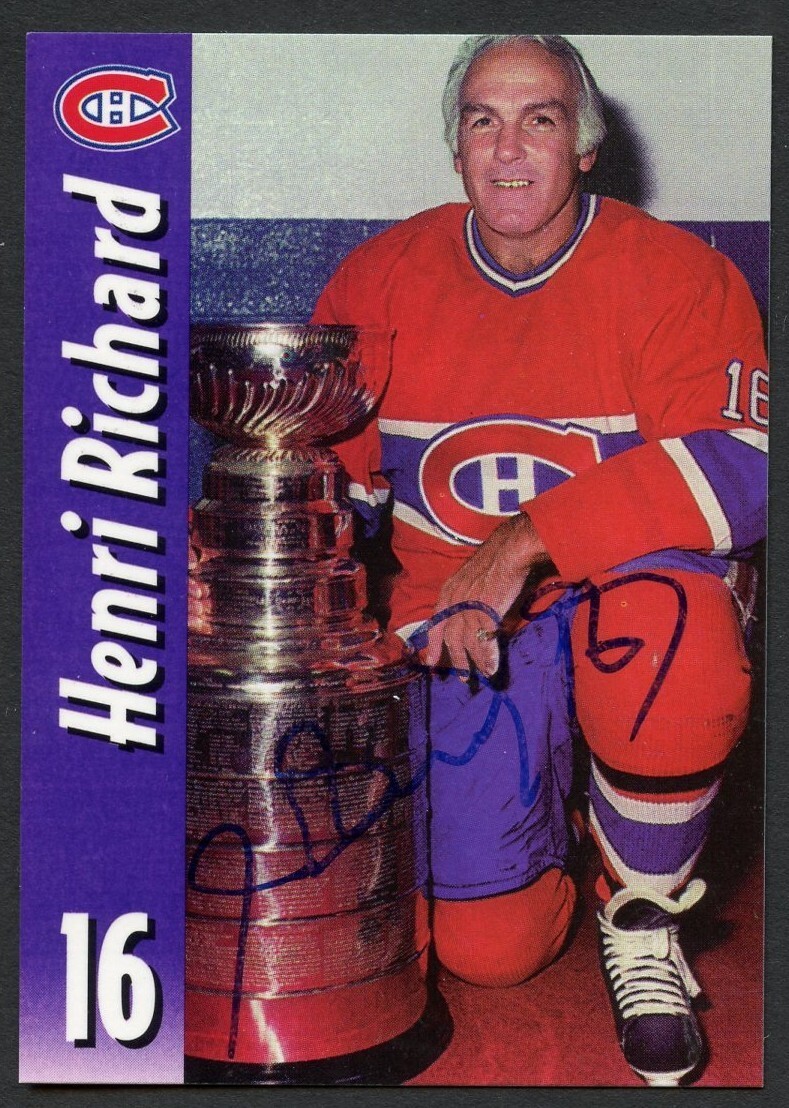 Henri Richard #16 signed autograph auto Molson Export Hockey Trading Card