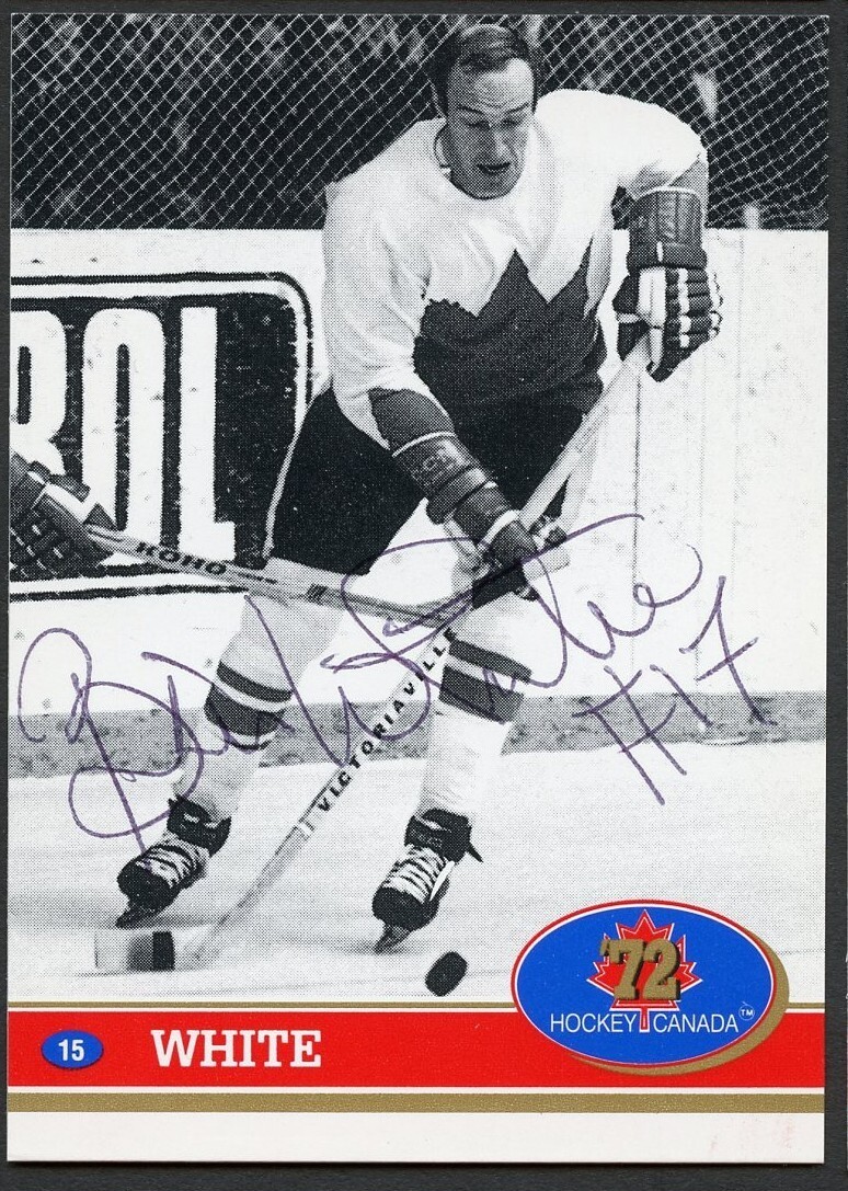 Bill White #15 signed autograph auto 1972 Hockey Canada Card 1991 Future Trends