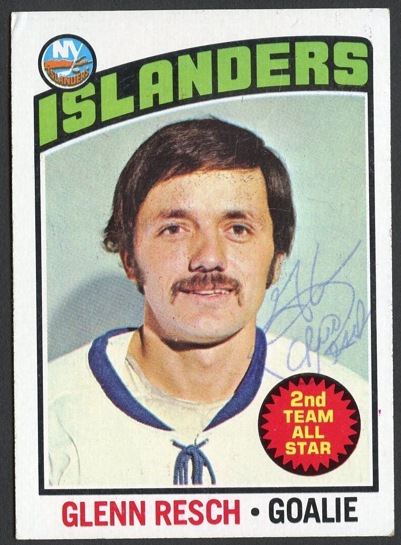 Glenn Resch #250 signed autograph auto 1976-77 Topps Hockey Trading Card