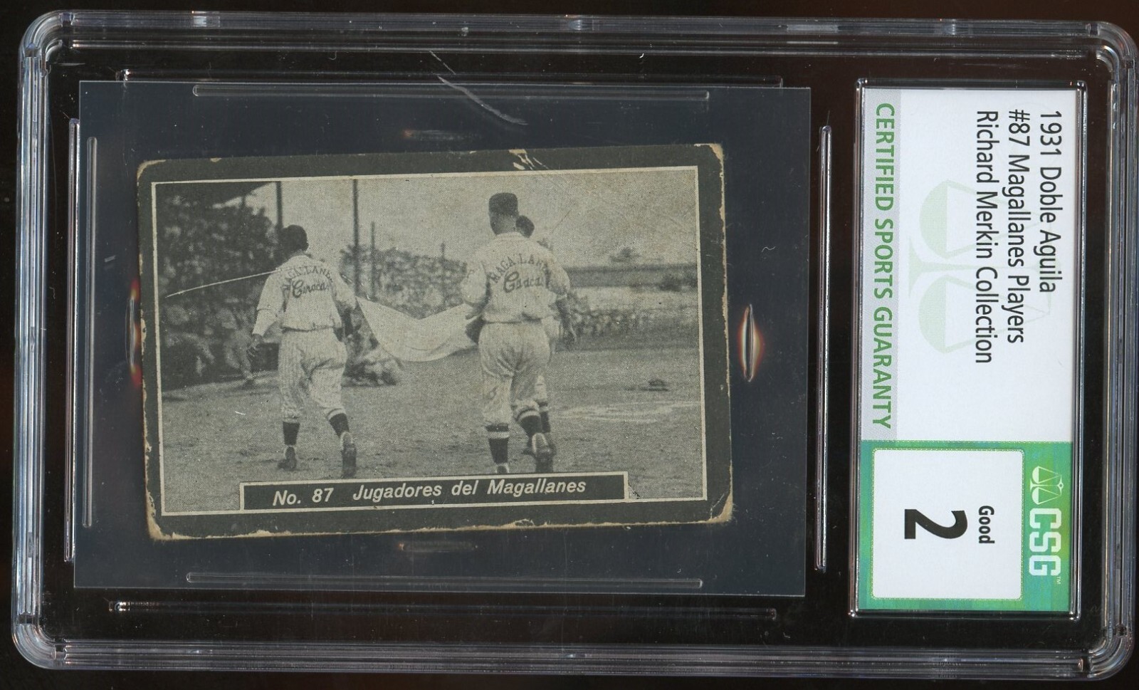 Magallances Players #87 1931 Doble Aguila Venezuelan Tobacco Card CSG Grade 2