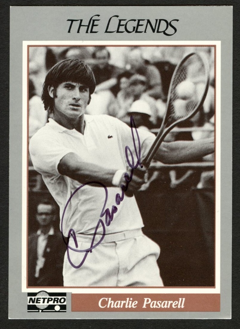 Charlie Pasarell #47 signed autograph auto 1991 NetPro Legends Tennis Card