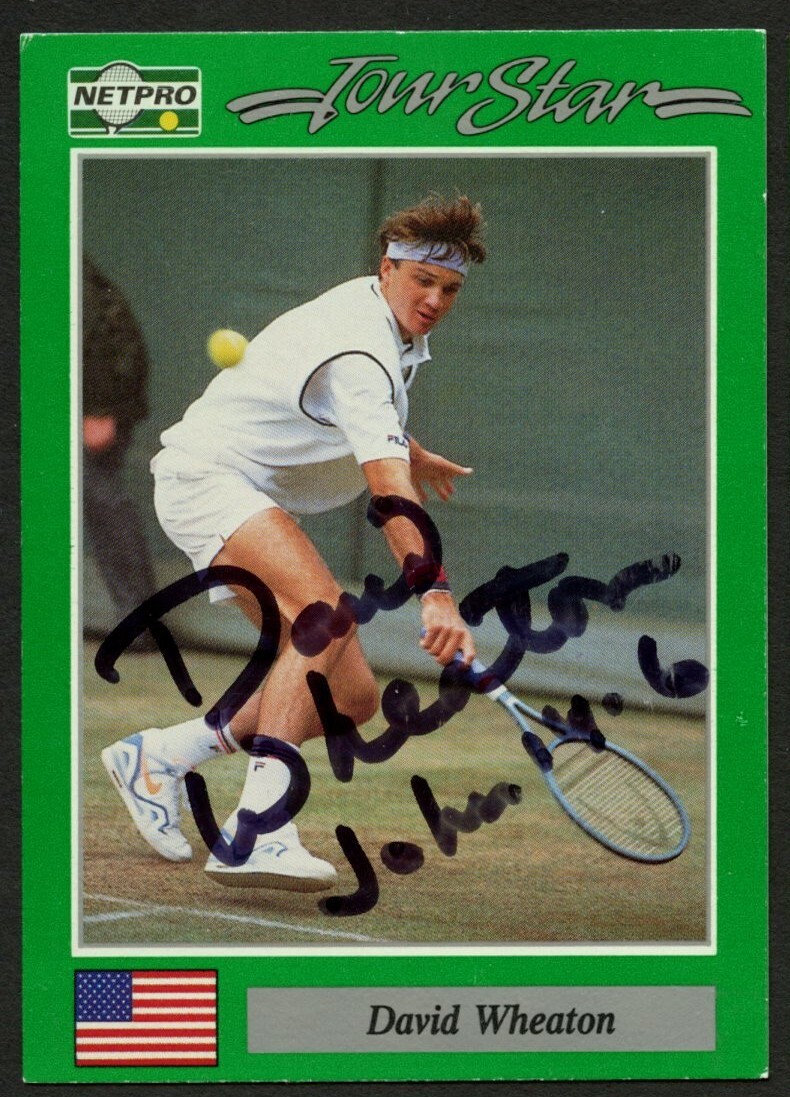 David Wheaton #6 signed autograph auto 1991 NetPro Tour Star Tennis Card