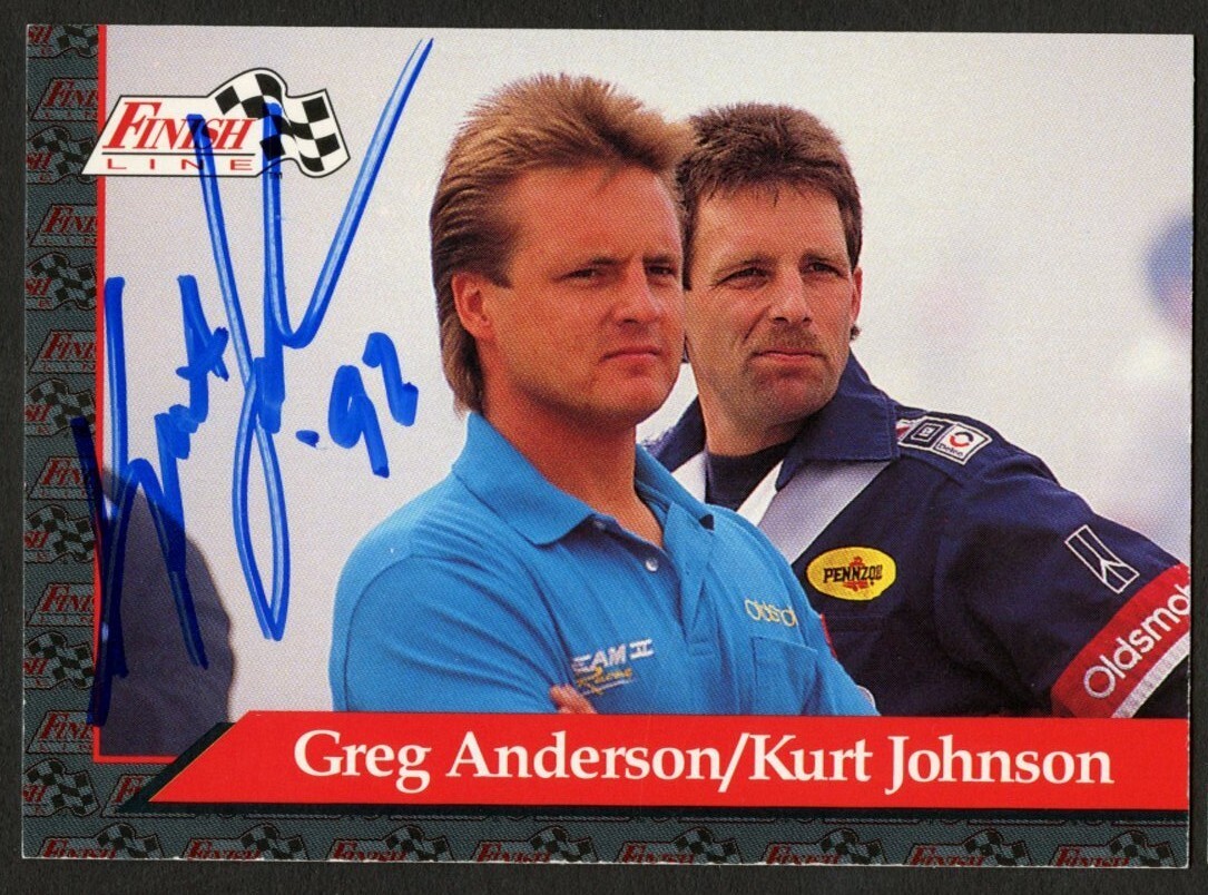 Kurt Johbnson #74 signed autograph auto 1993 Finish Line NHRA Trading Card