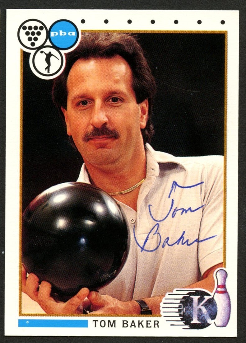 Tom Baker #73 signed autograph auto 1990 Kingpins PBA Bowling Trading Card