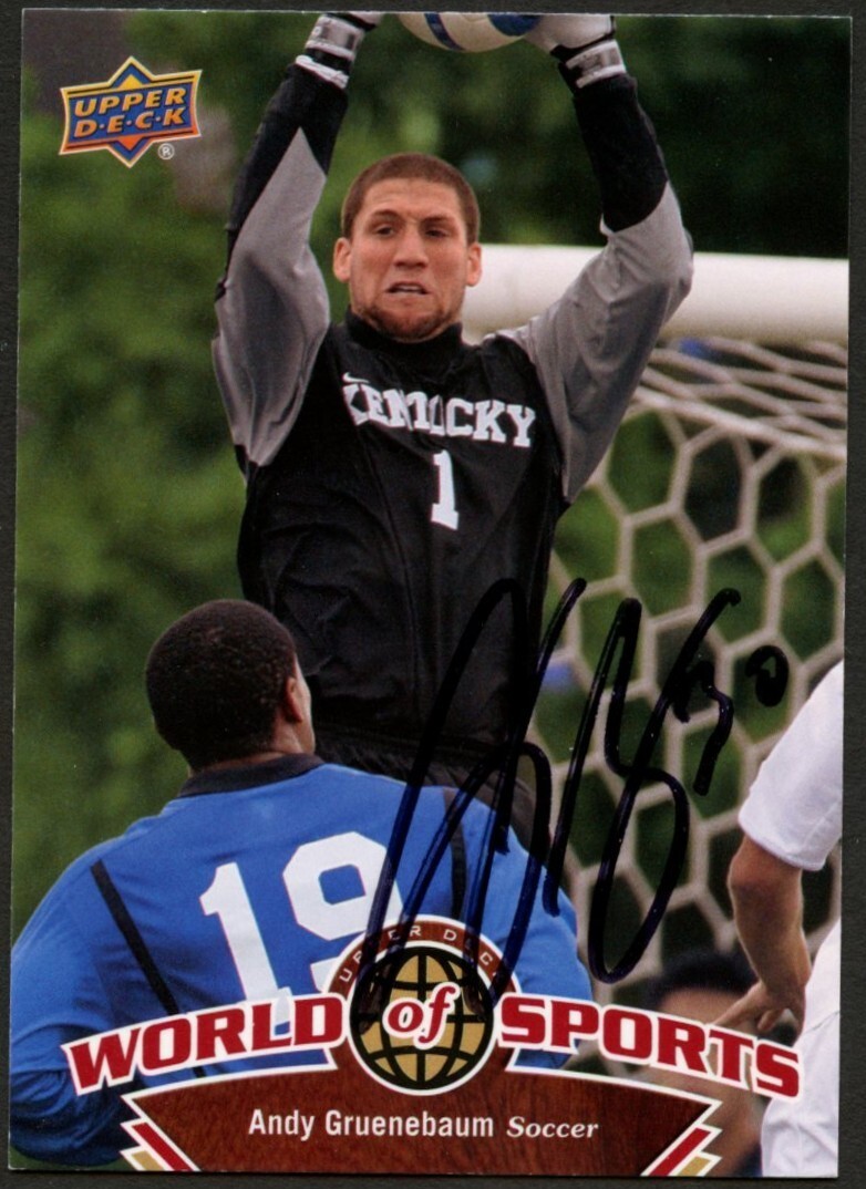 Andy Gruenebaum #81 signed autograph auto 2010 Upper Deck World of Sports card