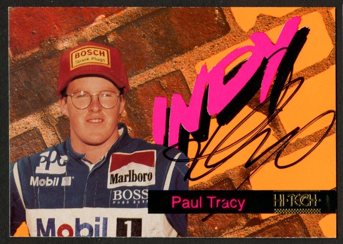 Paul Tracy #55 signed autograph auto 1993 Hi-Tech Indy Car Trading Card