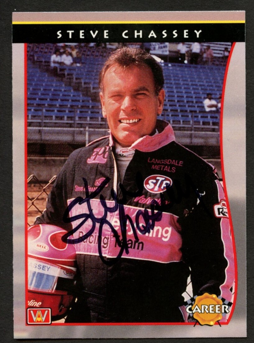 Steve Chassey #82 signed autograph auto 1992 PPG Indy Racing Trading Card
