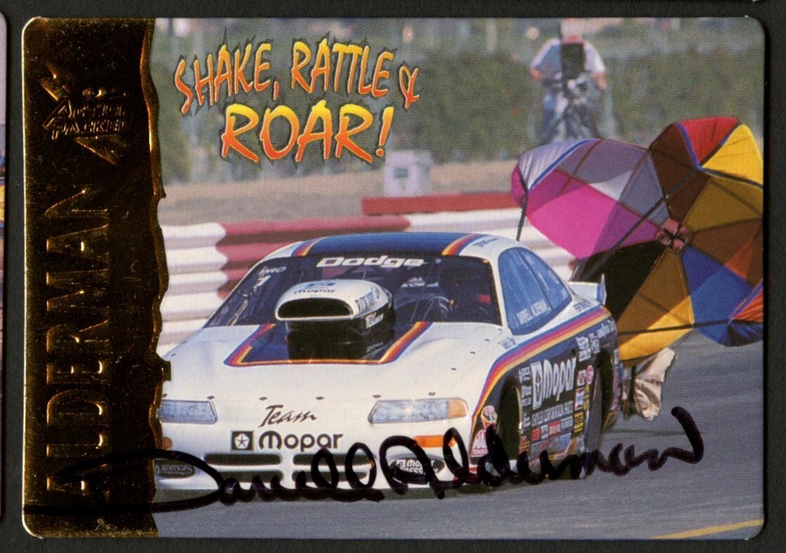 Darrell Alderman #21 signed autograph auto 1995 Action Packed NHRA Trading Card