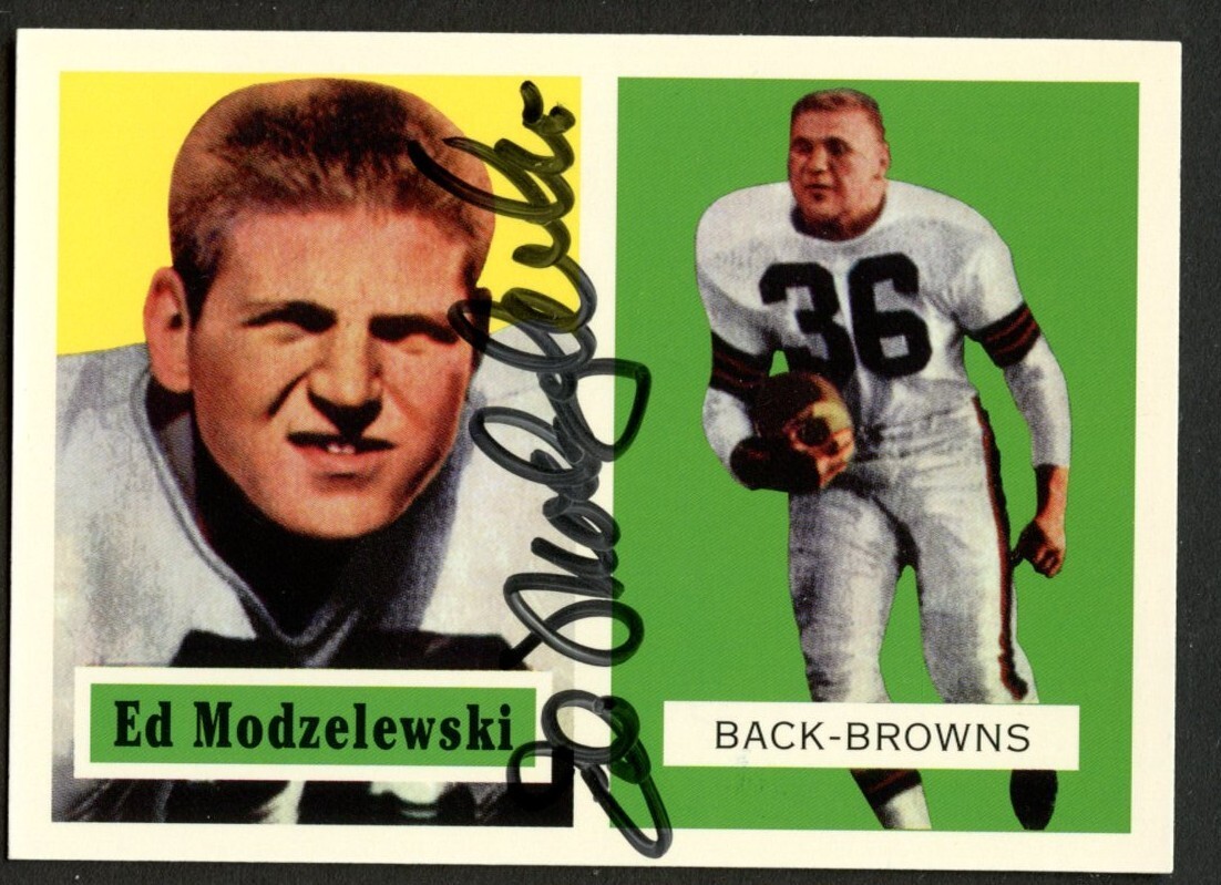 Ed Modzelewski #127 signed autograph auto 1994 Topps 1957 Archives Football Card