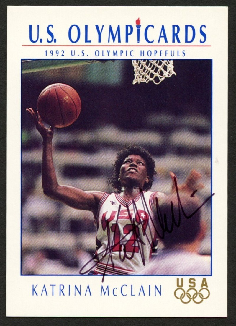 Katrina McClain #22 signed autograph 1992 Impel U.S. Olympic Hopefuls Card