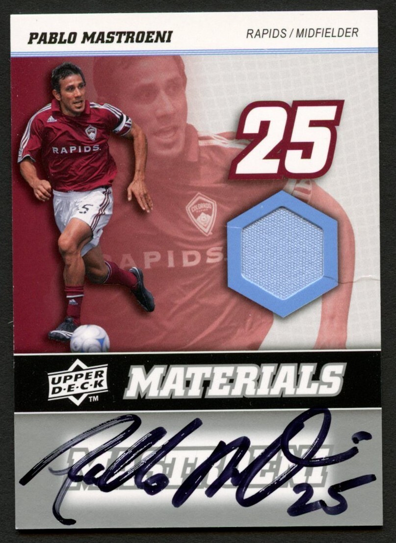 Pablo Mastroeni #MM-25 signed autograph 2008 Upper Deck Soccer MLS Card Fabric