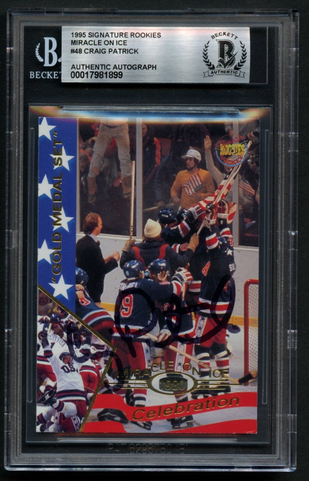 Craig Patrick #48 signed autograph 1995 Signature Rookie Miracle on Ice BAS