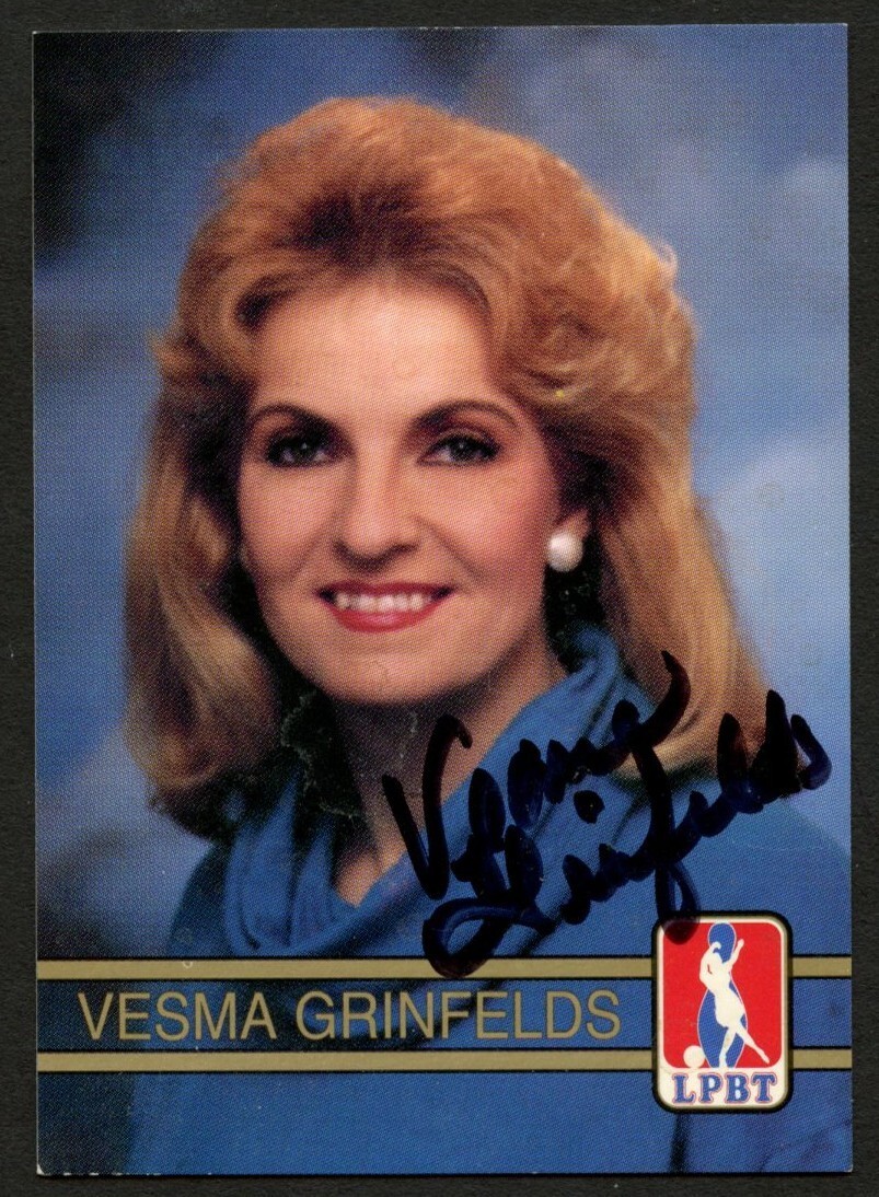 Vesma Grinfelds #41 signed autograph 1992 LPBA Strike Force Bowling Trading Card
