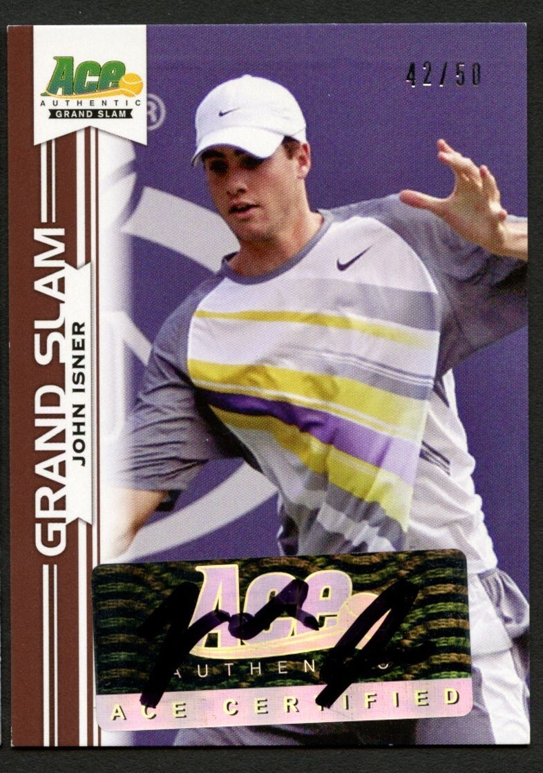 John Isner #BAJI1 signed autograph 2013 Ace Authentic Grand Slam Tennis 42/50