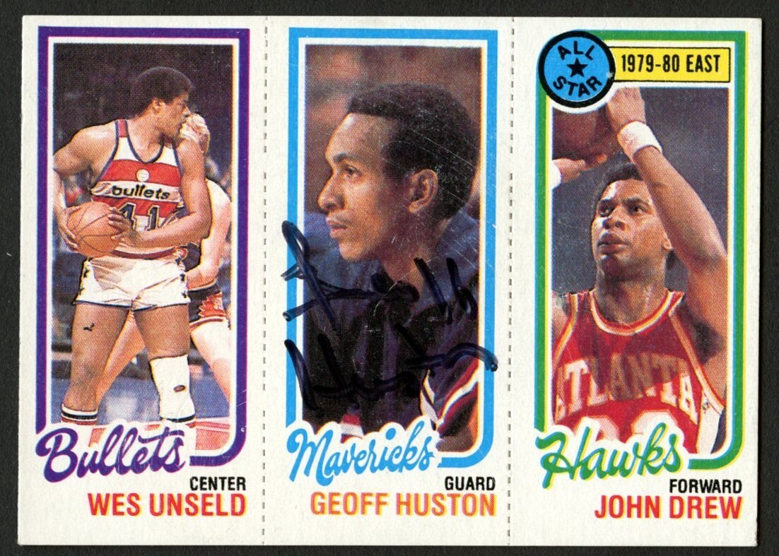 Geoff Huston signed autograph auto 1980-81 Topps Basketball Trading Card