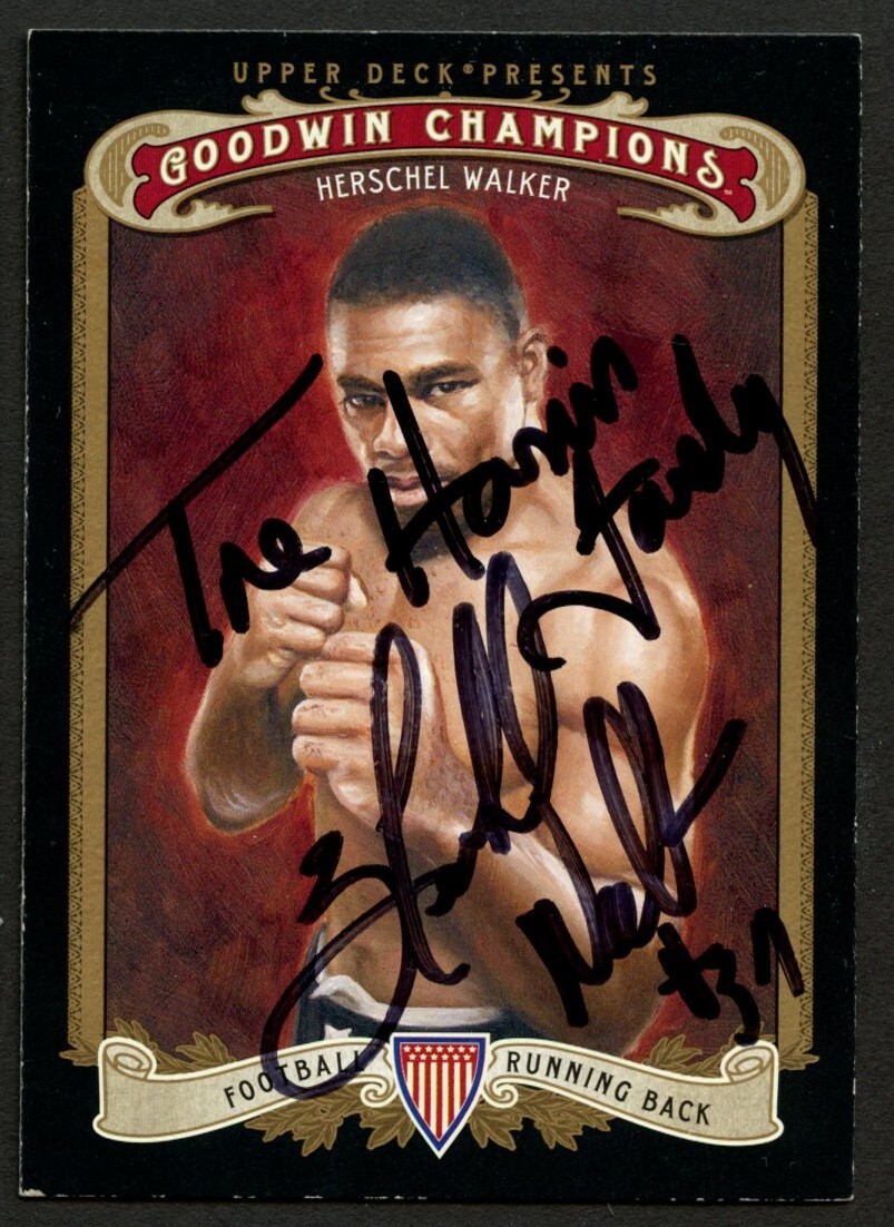 Herschel Walker #3 signed autograph auto 2012 UD Goodwin Champions Card