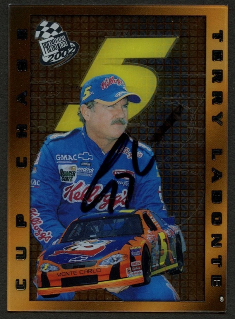 Terry Labonte #9/18 signed autograph auto 2002 Press Pass Cup Chase Trading Card