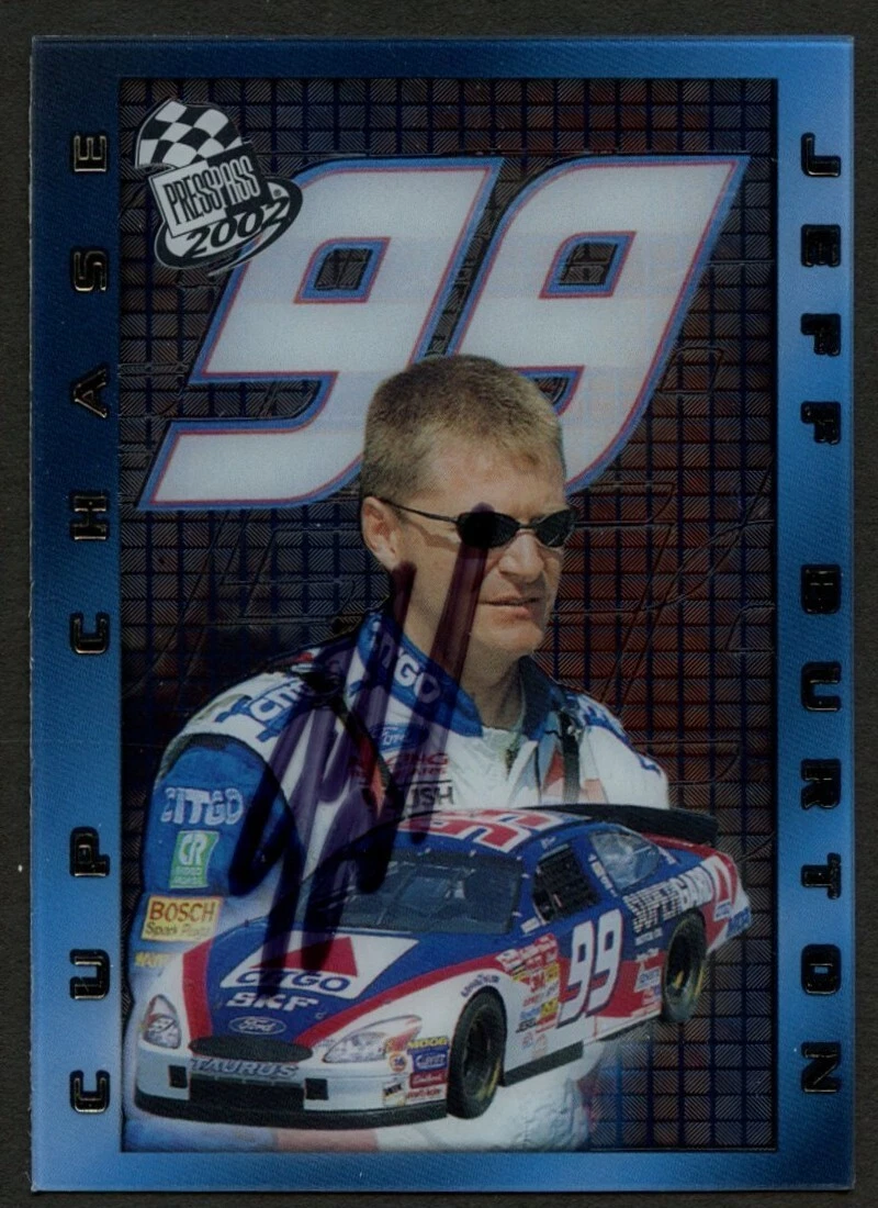 Jeff Burton #1/18 signed autograph auto 2002 Press Pass Cup Chase Trading Card