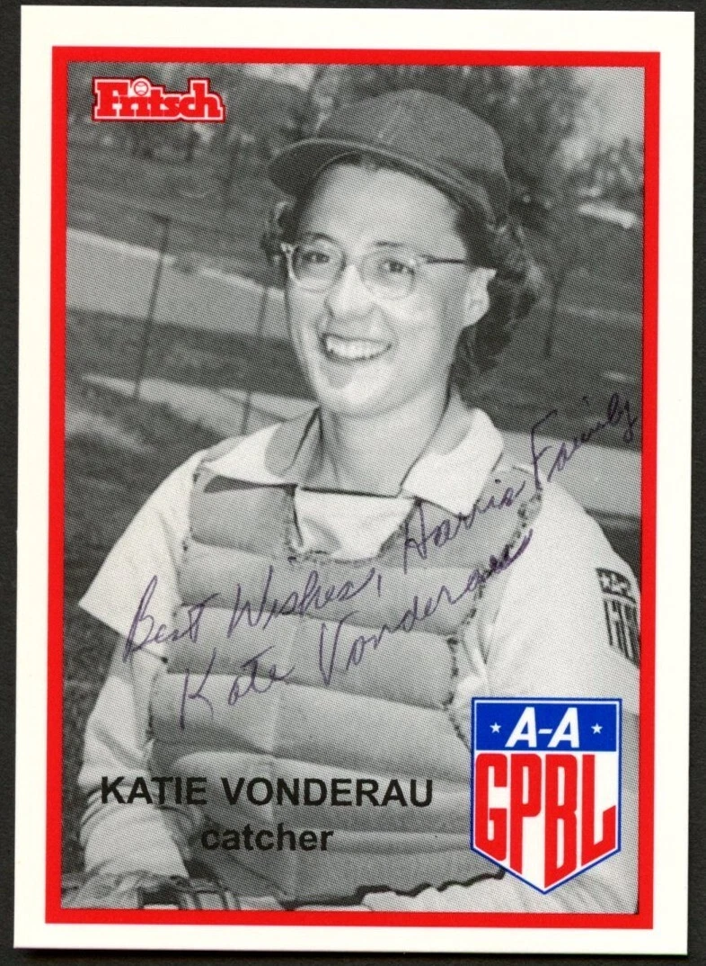 Katie Vonderau #209 signed autograph auto 1995 Fritsch AAGPBL Baseball Card
