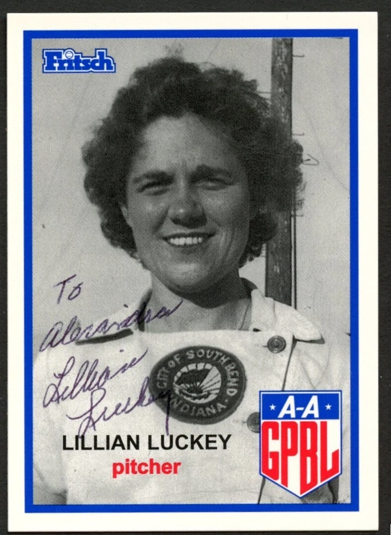 Lillian Luckey #114 signed autograph auto 1995 Fritsch AAGPBL Baseball Card