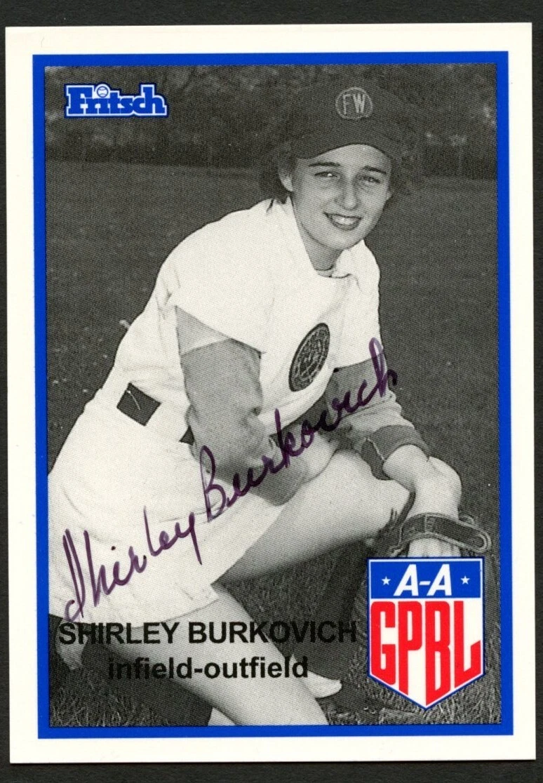 Shirley Burkovich #35 signed autograph auto 1995 Fritsch AAGPBL Baseball Card