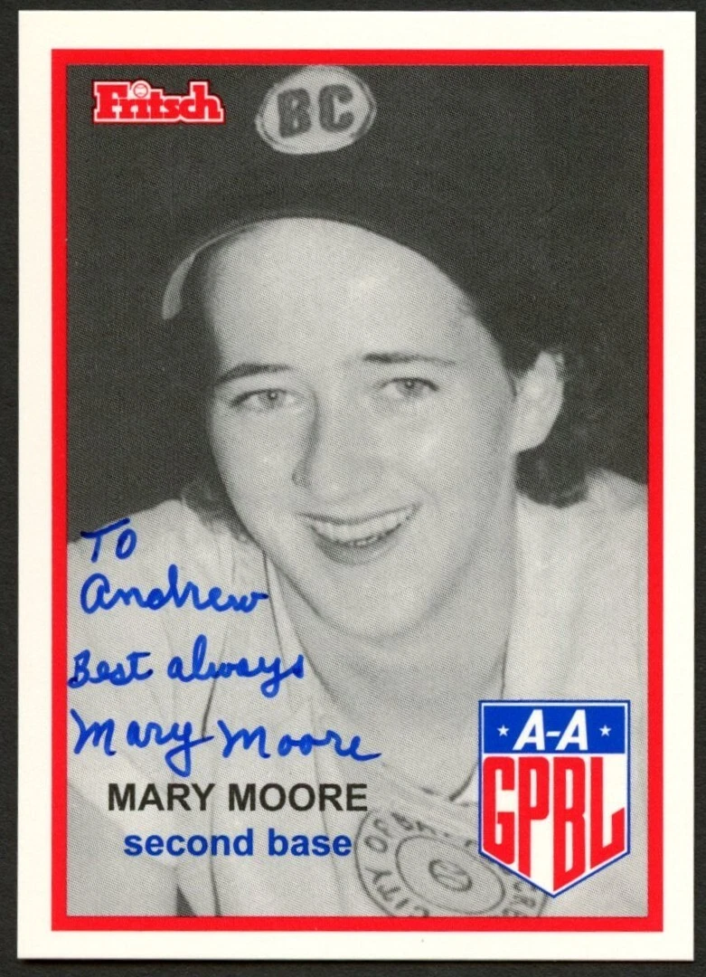 Mary Moore #137 signed autograph auto 1995 Fritsch AAGPBL Baseball Card