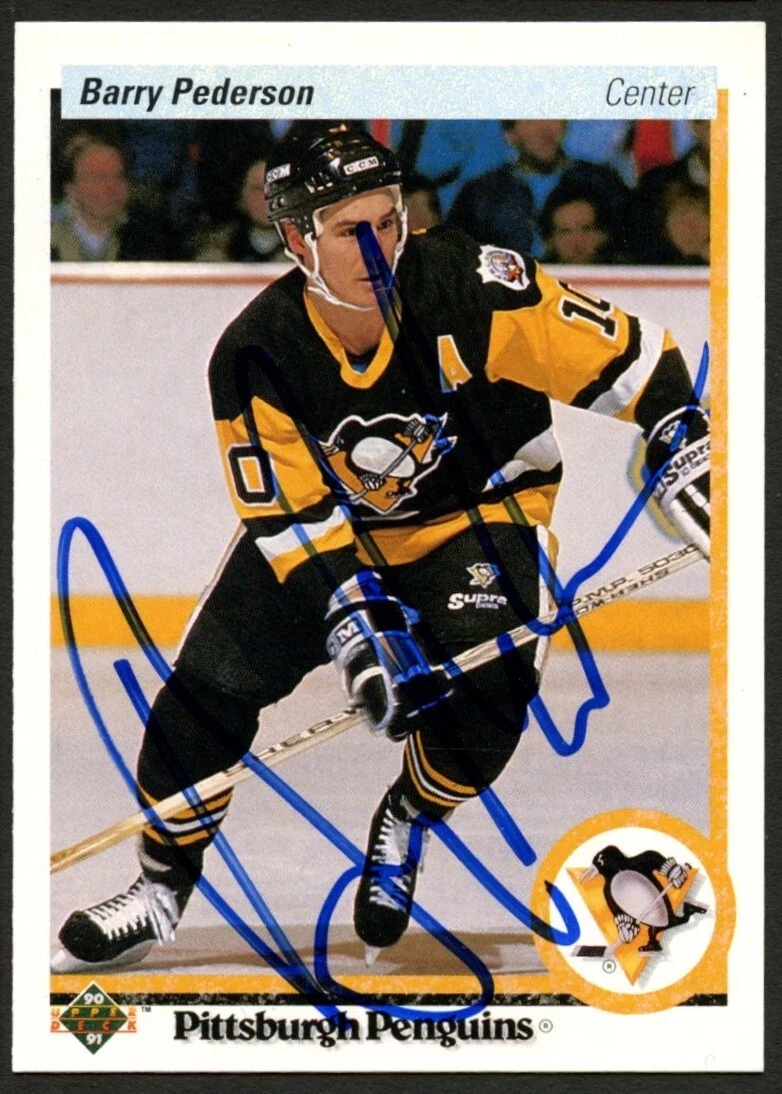Barry Pederson #329 signed autograph auto 1990-91 Upper Deck Hockey Trading Card