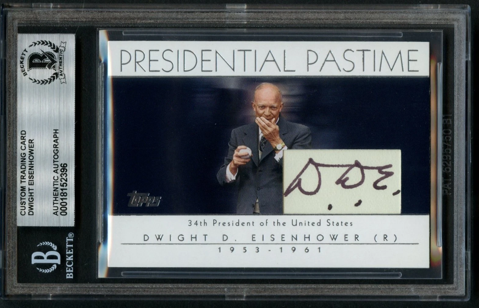 Dwight Eisenhower signed autograph Americana Custom Cut Card 34th President BAS