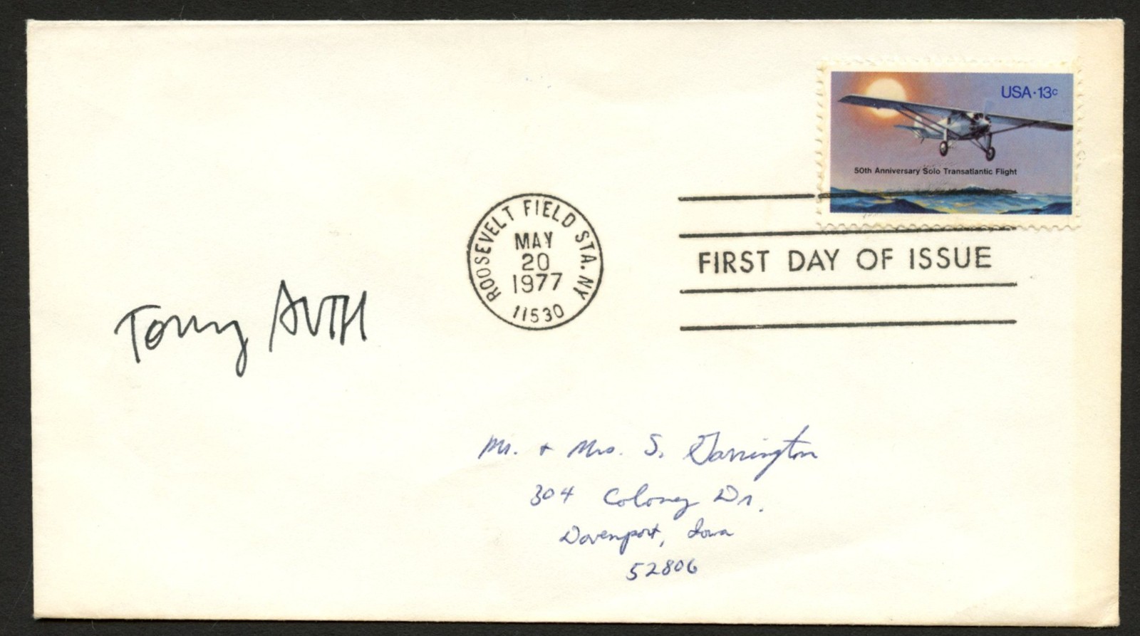 Tony Auth d2014 signed autograph American Editorial Cartoonist FDC