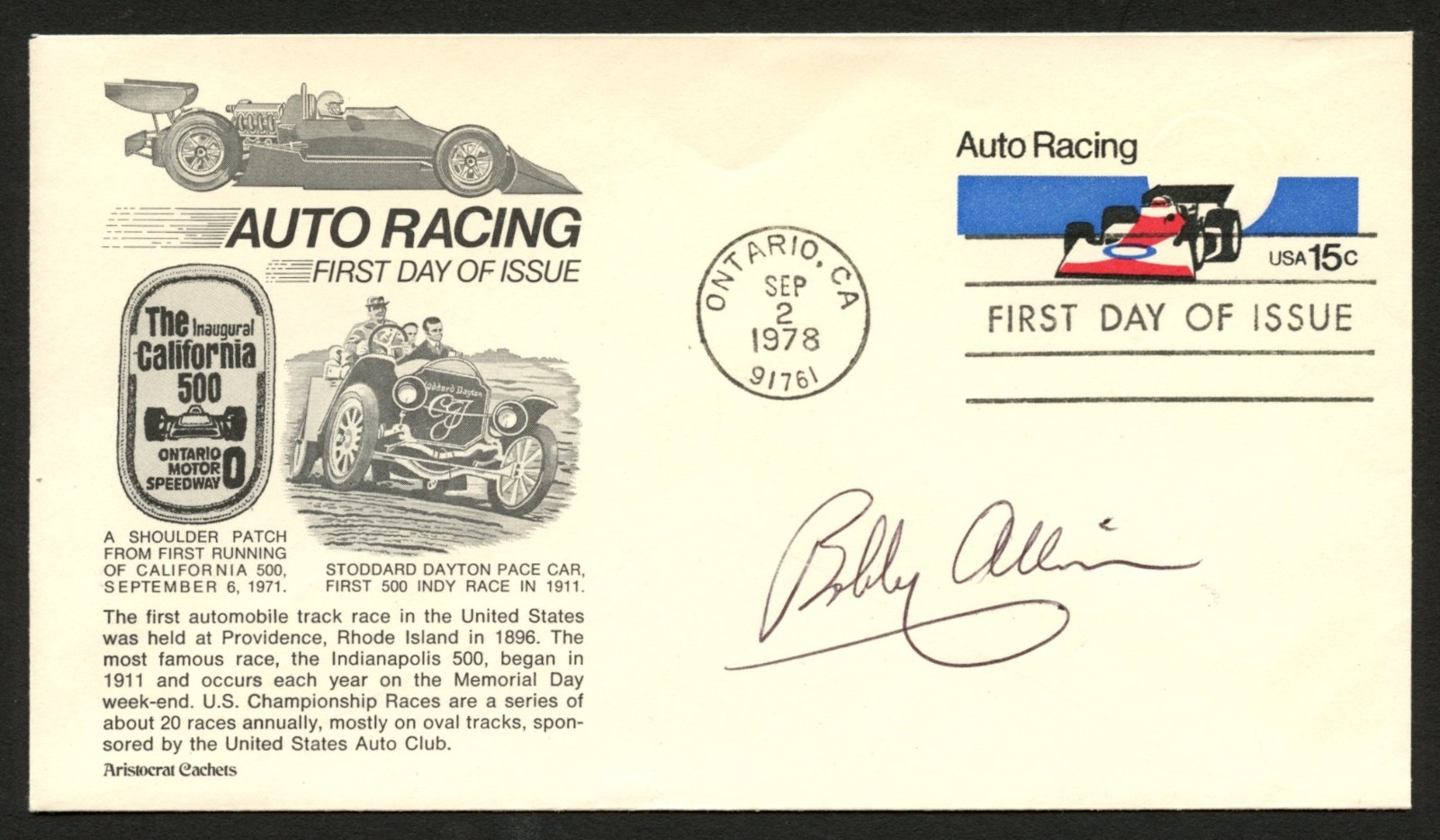 Bobby Allison d2024 signed autograph American Race Car Driver NASCAR FDC