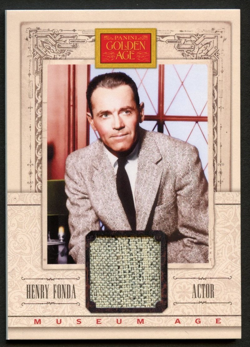 Henry Fonda #3 Authentic Panini 2013 Golden Age Museum Memorabilia Relic Card