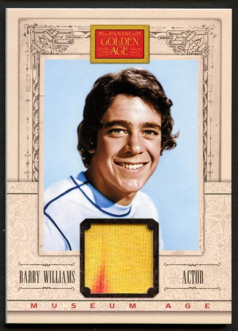 Barry Williams #5 Authentic Panini 2013 Golden Age Museum Memorabilia Relic Card