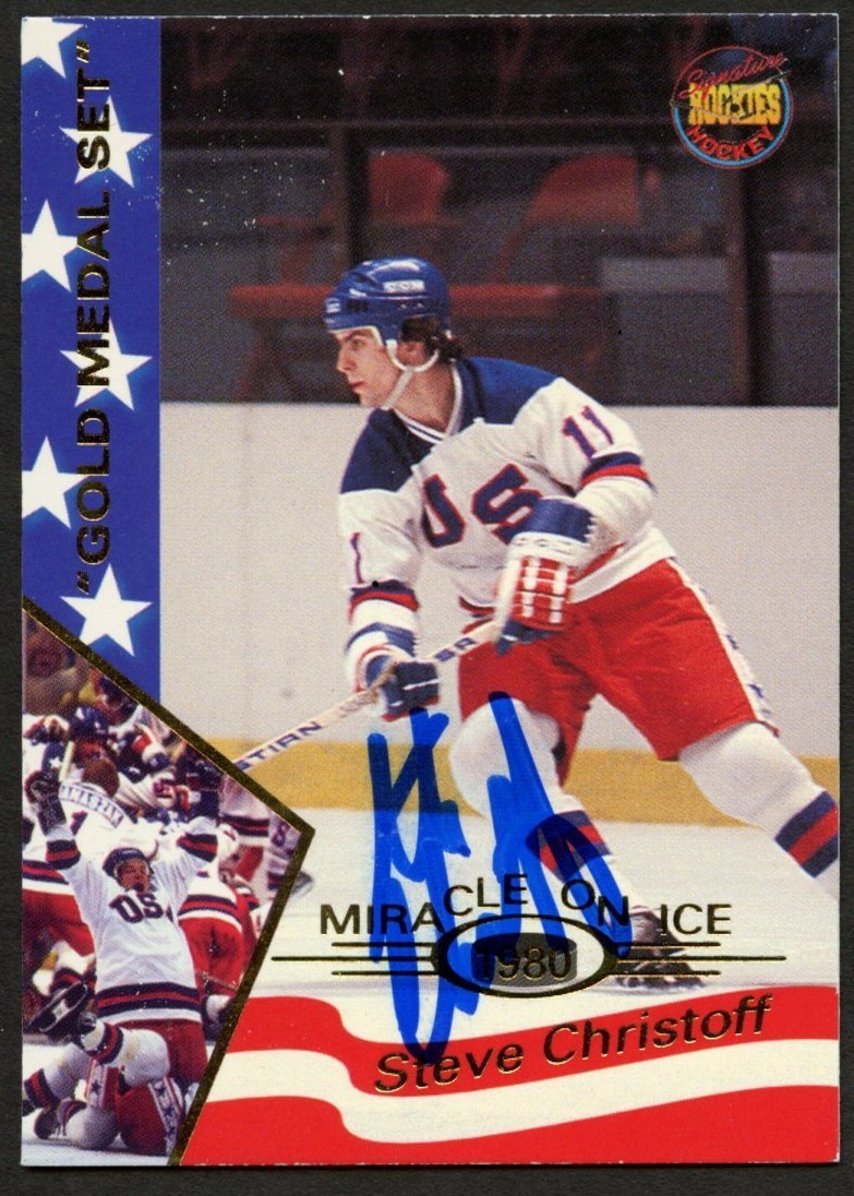Steve Christoff #8signed autograph auto Miracle On Ice 1980 USA Hockey Card