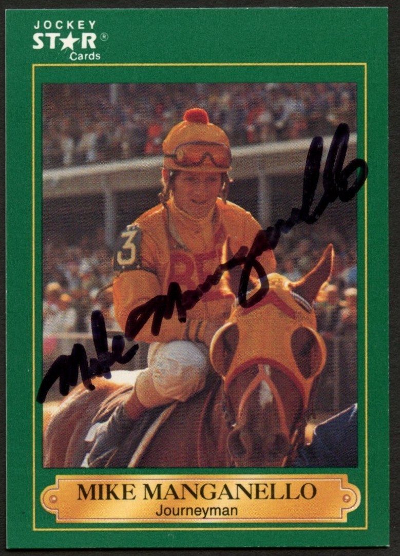 Mike Manganello #131 signed autograph auto 1991 Horse Jockey Star Trading Card