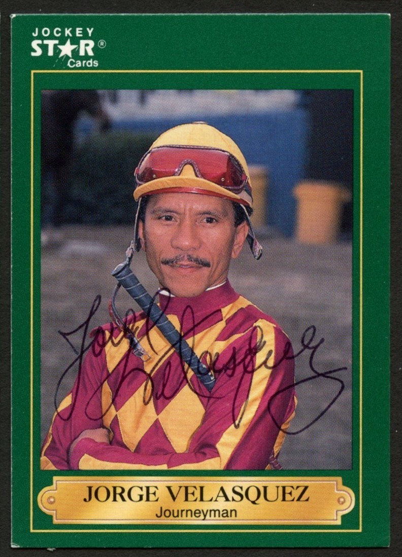 Jorge Velasquez #202 signed autograph auto 1991 Horse Jockey Star Trading Card