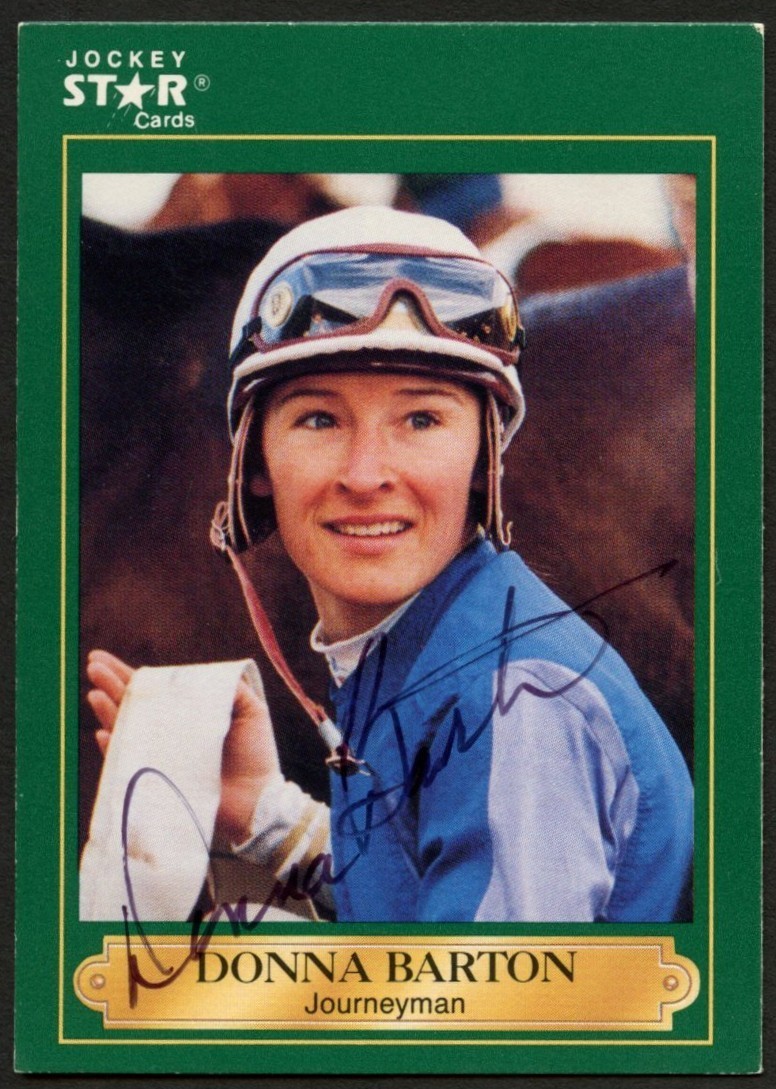 Donna Barton #38 signed autograph auto 1991 Horse Jockey Star Trading Card