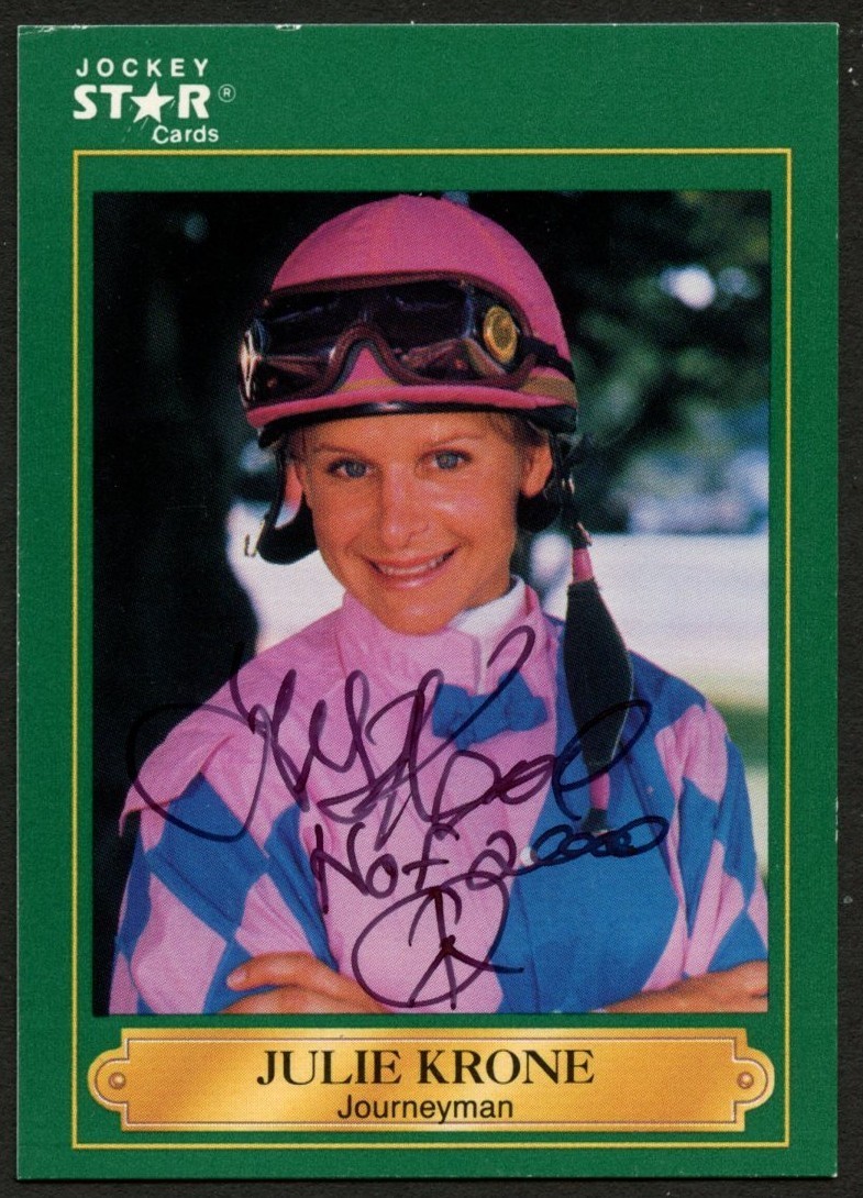 Julie Krone #117 signed autograph auto 1991 Horse Jockey Star Trading Card